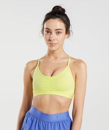 Sujetadores Deportivos Gymshark Ruched Entrenamiento Mujer Verde | CO 2195DFM